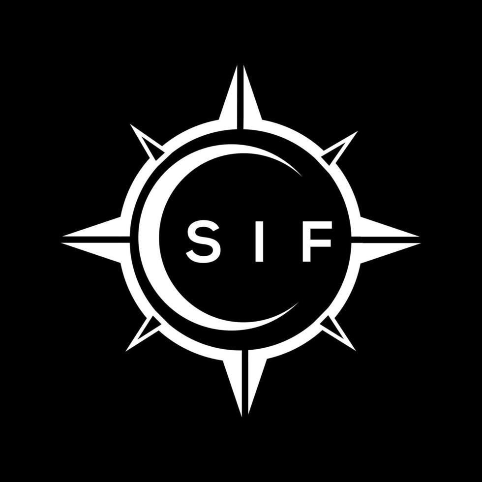 sif abstrato tecnologia círculo configuração logotipo Projeto em Preto fundo. sif criativo iniciais carta logotipo conceito. vetor