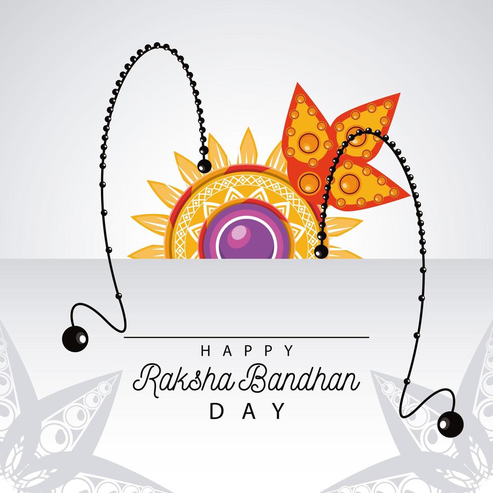 decoração floral raksha bandhan da índia vetor