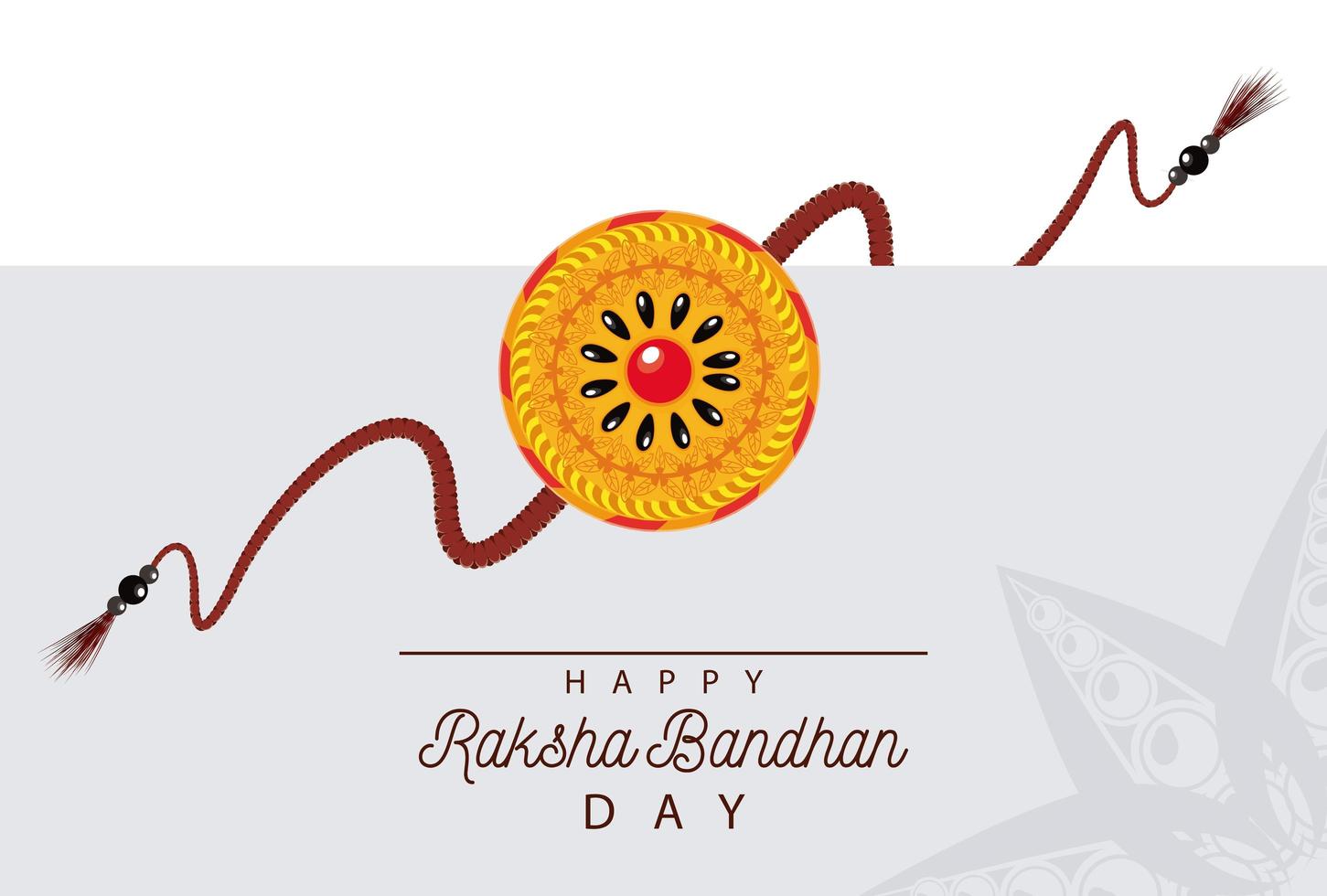 decoração floral raksha bandhan da índia vetor