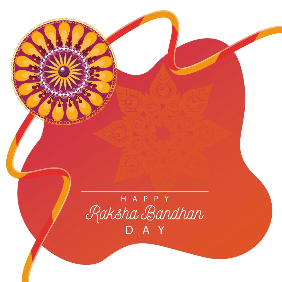 decoração floral raksha bandhan da índia vetor