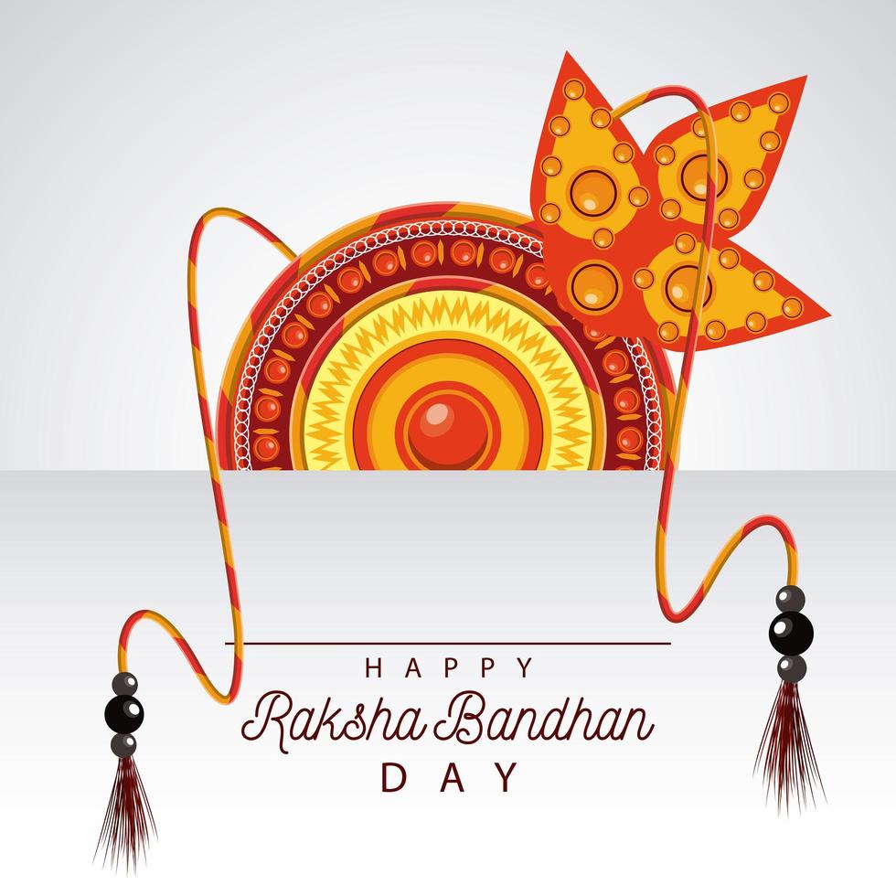 decoração floral raksha bandhan da índia vetor