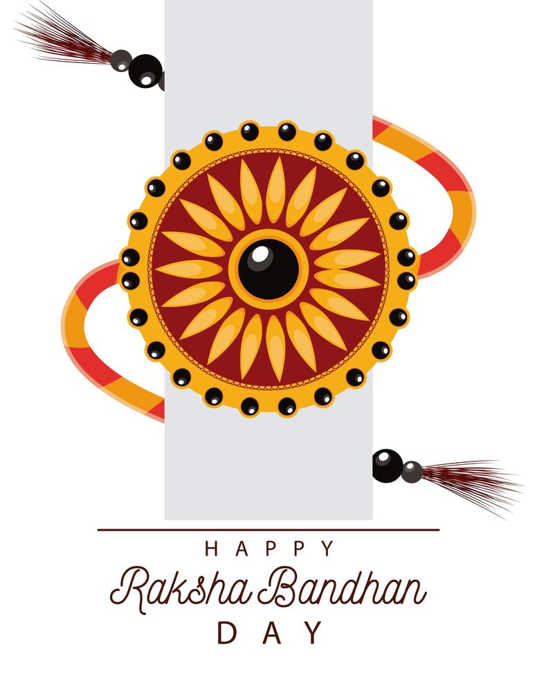 decoração floral raksha bandhan da índia vetor