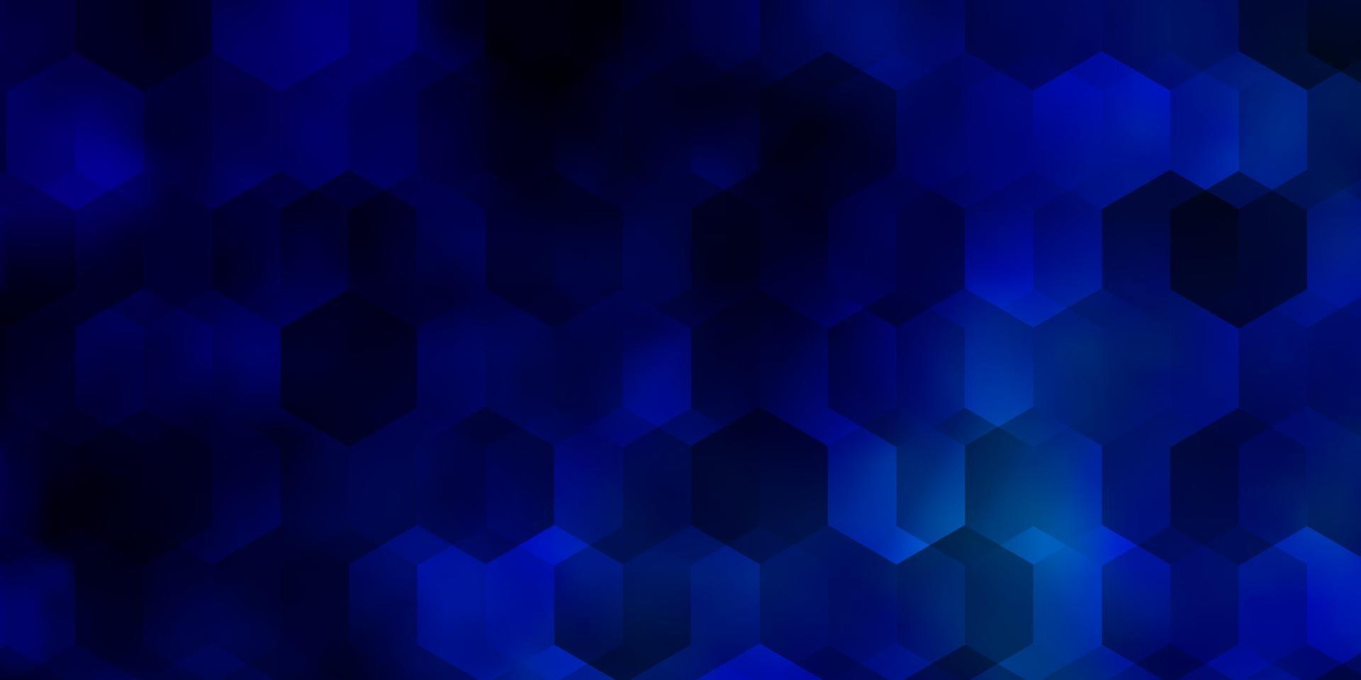 layout de vetor azul claro com formas hexagonais.
