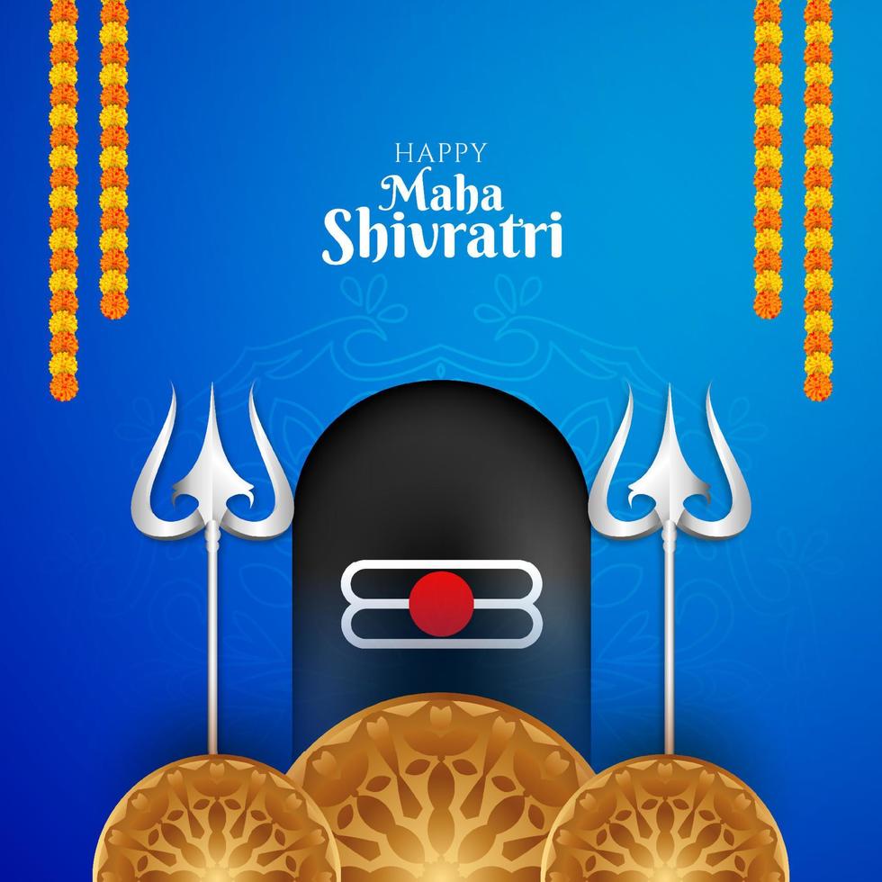 feliz maha Shivratri cultural festival celebração fundo vetor