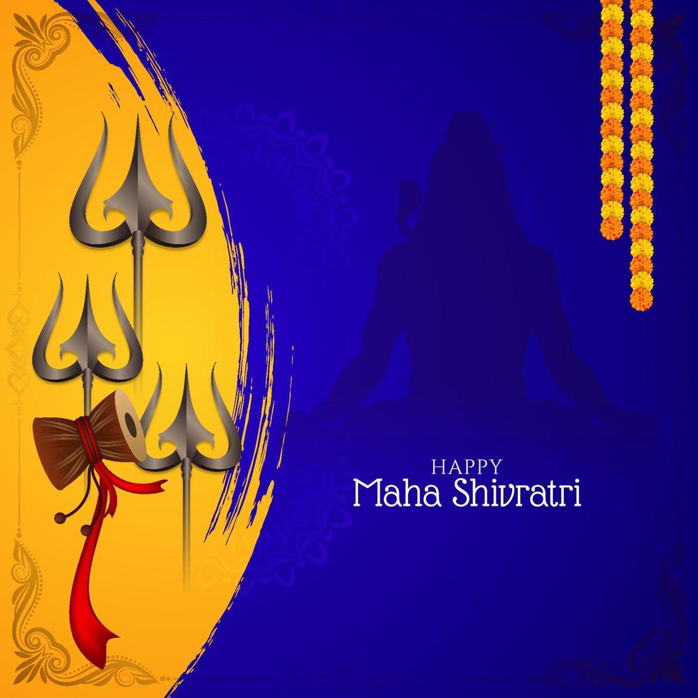 tradicional feliz maha Shivratri religioso festival fundo vetor