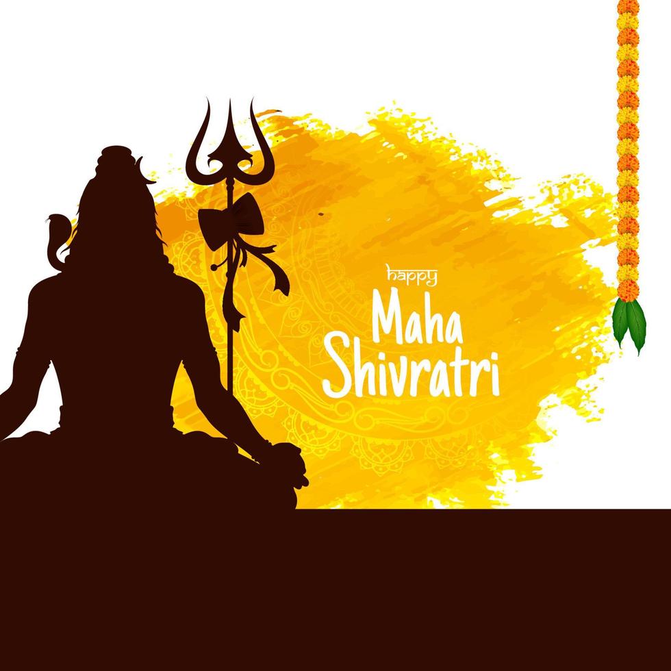 feliz maha Shivratri festival à moda decorativo fundo vetor