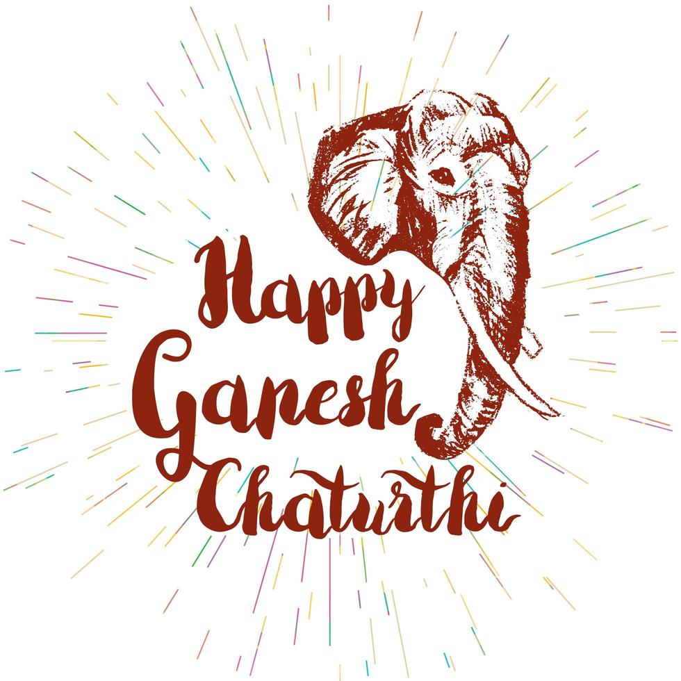 feliz ganesh chaturthi vetor