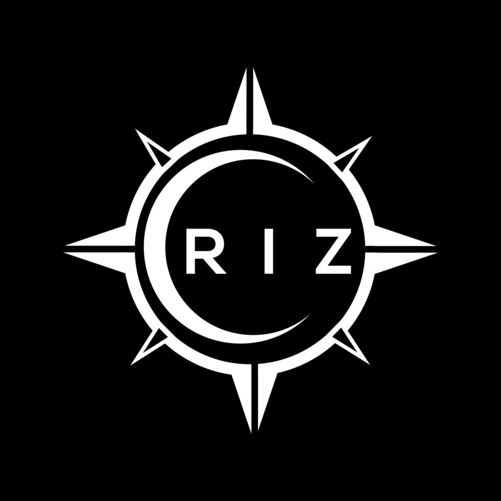 riz abstrato tecnologia círculo configuração logotipo Projeto em Preto fundo. riz criativo iniciais carta logotipo conceito. vetor