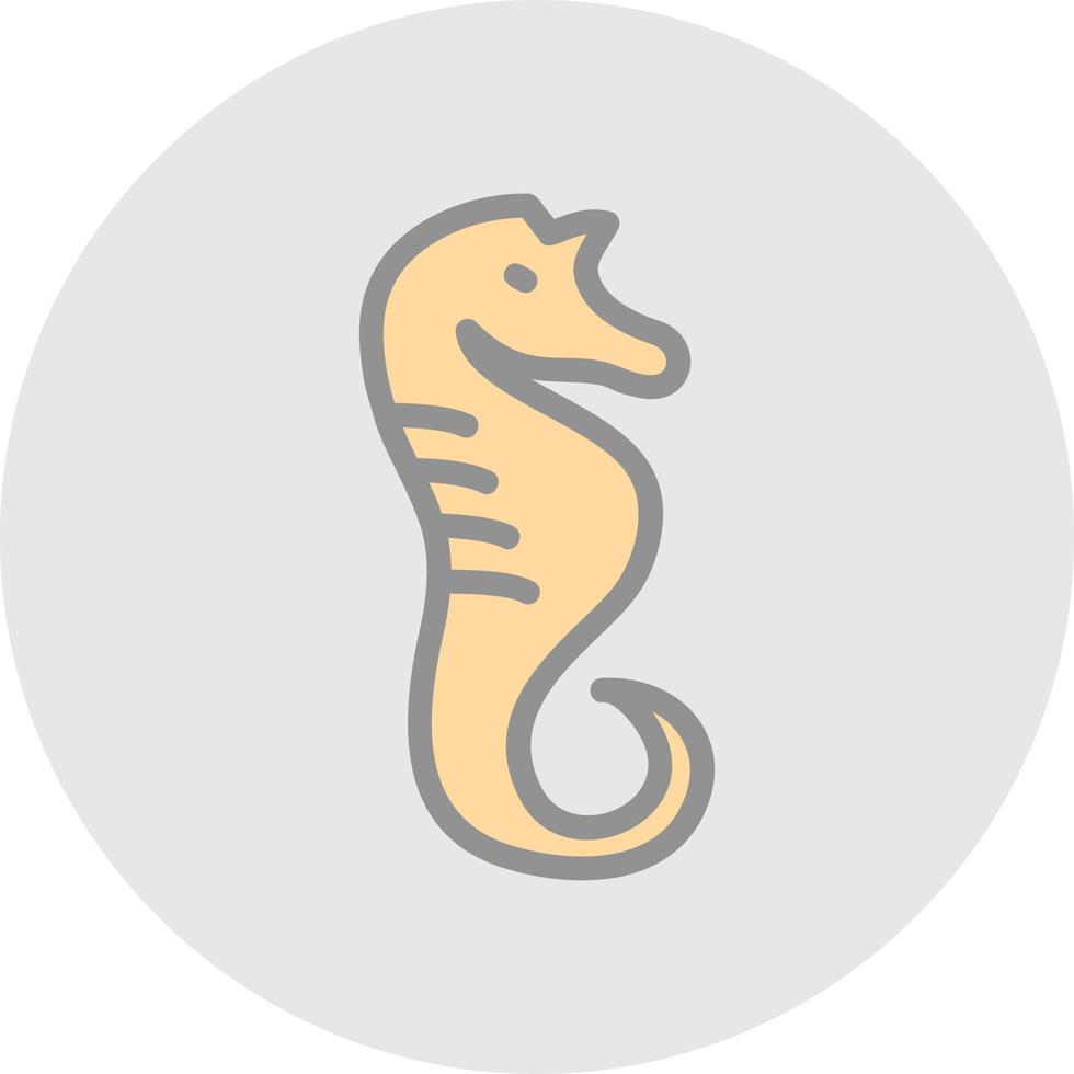 design de ícone de vetor de cavalo-marinho