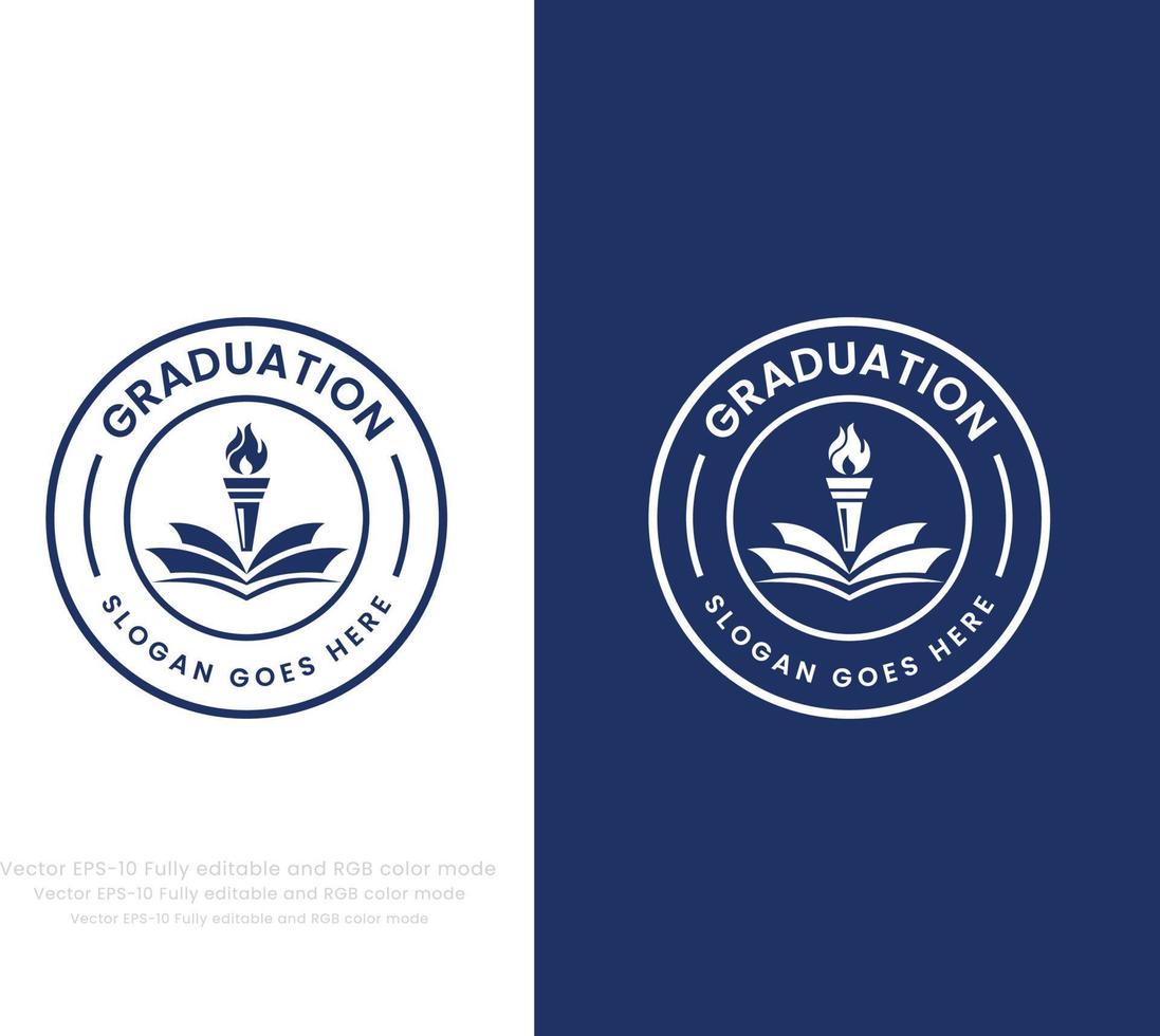 graduação ou Educação logotipo vetor