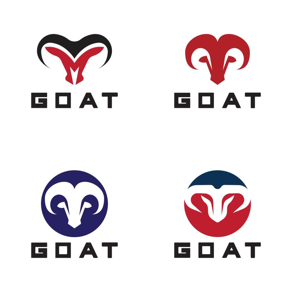 ovelha, cabra, chifres, ideia, design de logotipo, ilustração vetorial, ícone. logotipos do símbolo do zodíaco de Áries vetor