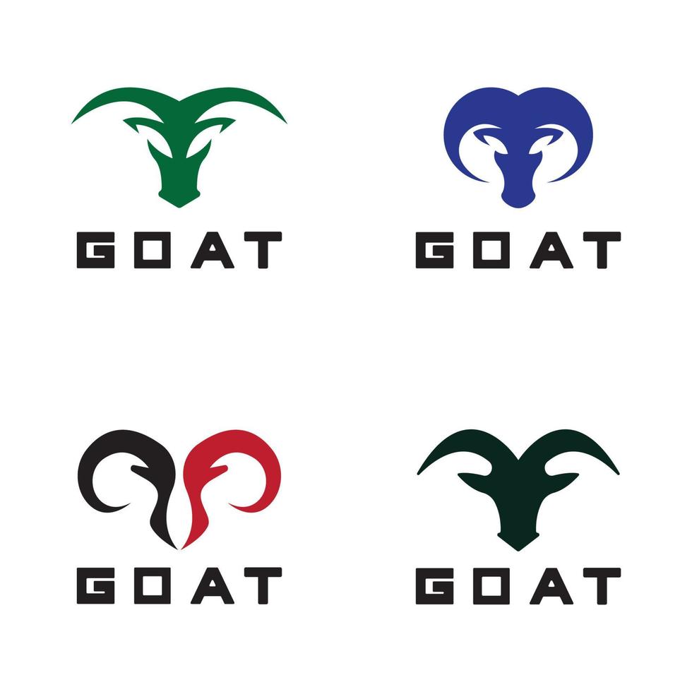 ovelha, cabra, chifres, ideia, design de logotipo, ilustração vetorial, ícone. logotipos do símbolo do zodíaco de Áries vetor