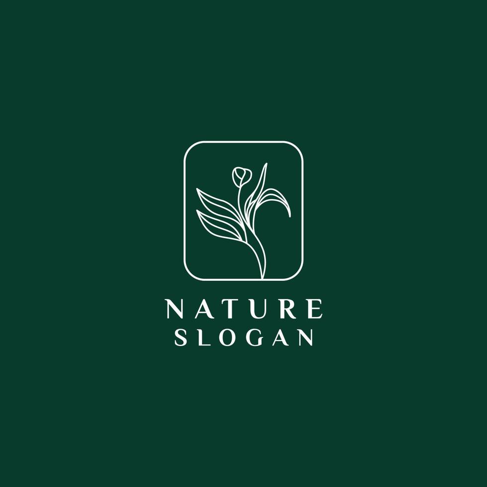 vetor de ícone de design de logotipo de natureza