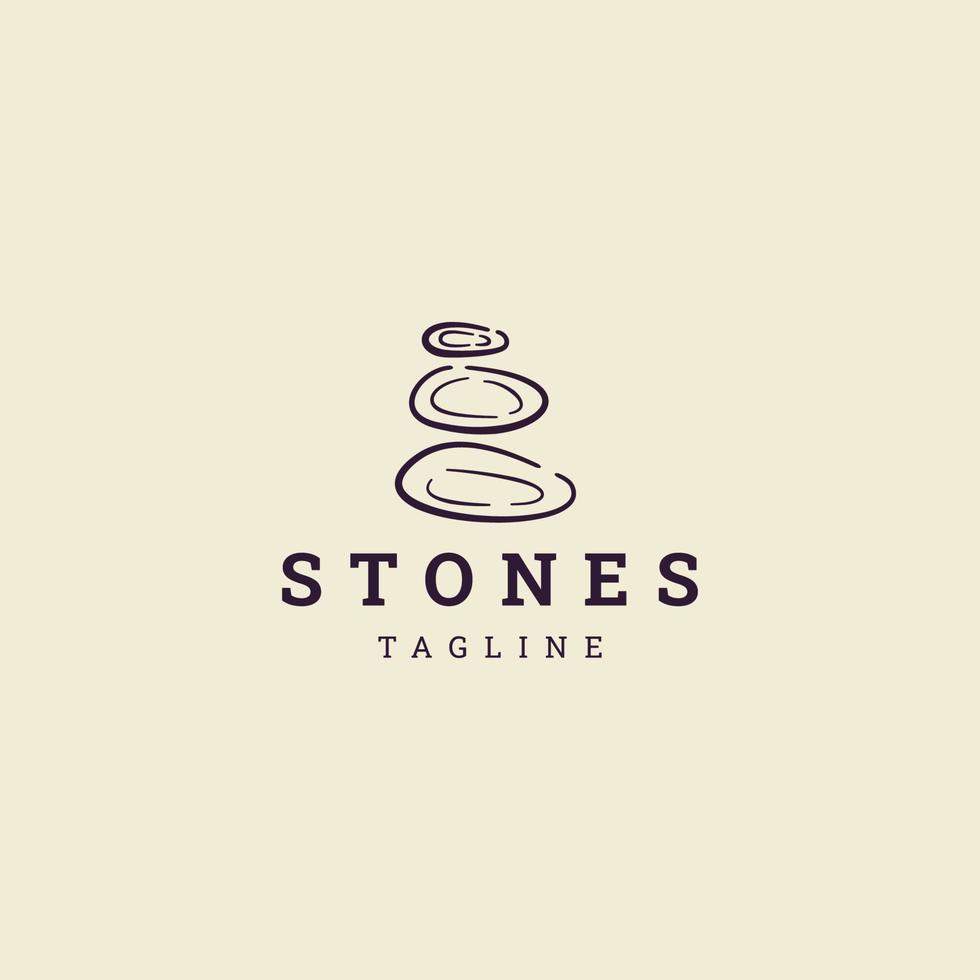 zen pedras balanceamento Rocha logotipo Projeto ícone modelo vetor