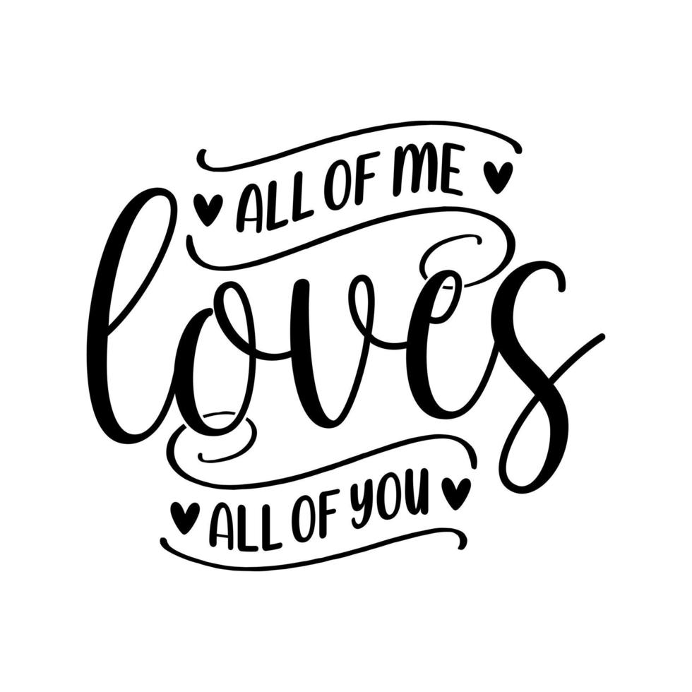 letras de mão dia dos namorados amor coração tipografia citações caligrafia fundo do cartão de dia dos namorados vetor