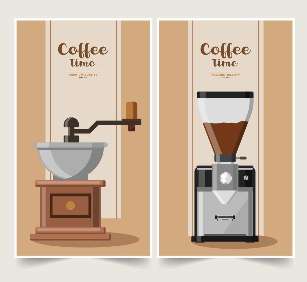 conjunto de design de banner de café vetor