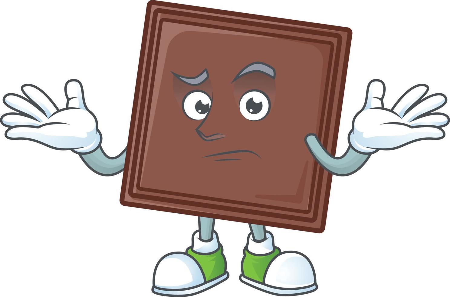 1 mordida chocolate Barra desenho animado personagem estilo vetor
