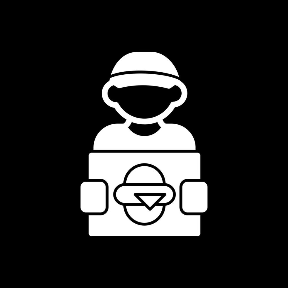 design de ícone de vetor de entregador