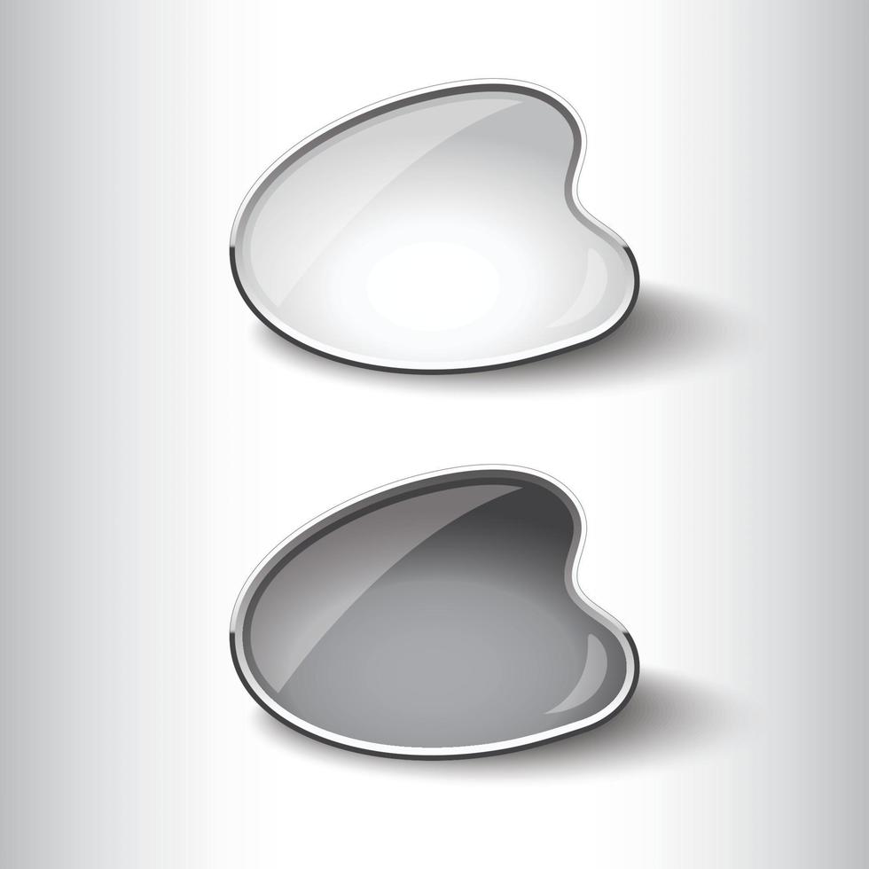 conjunto moderno de botões preto e branco vetor