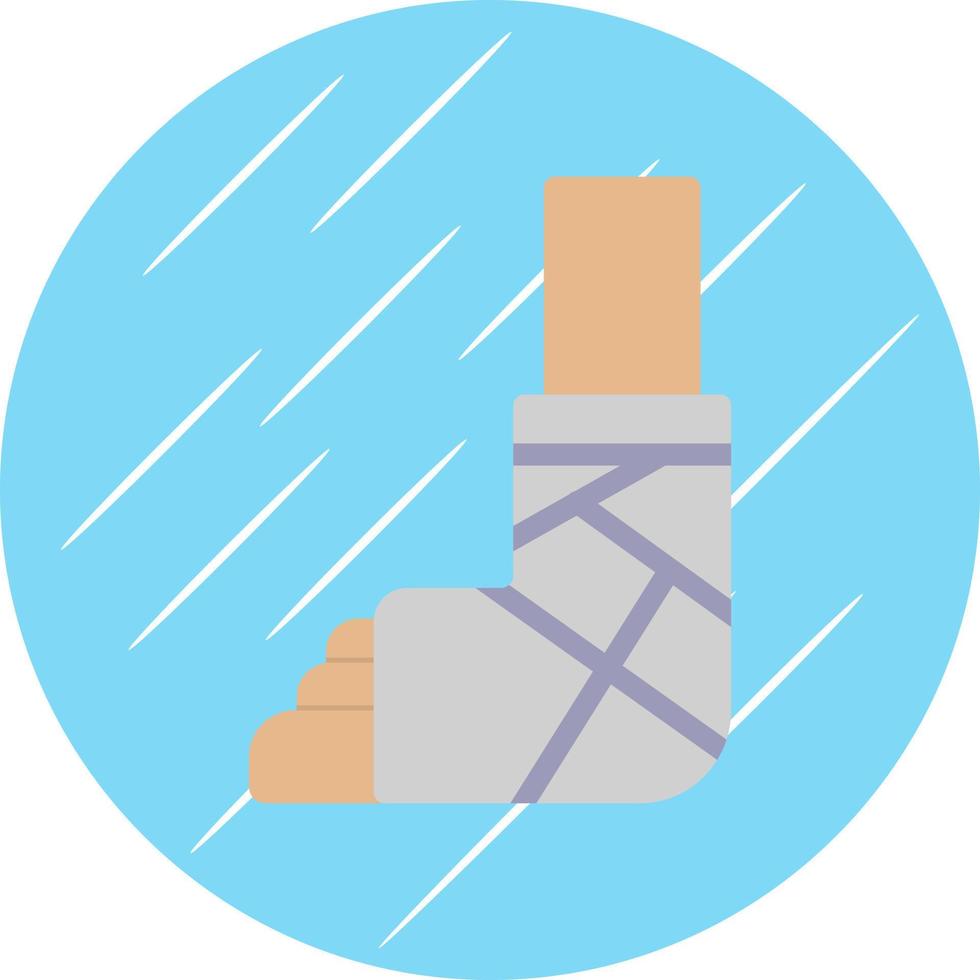 design de ícone de vetor de perna quebrada