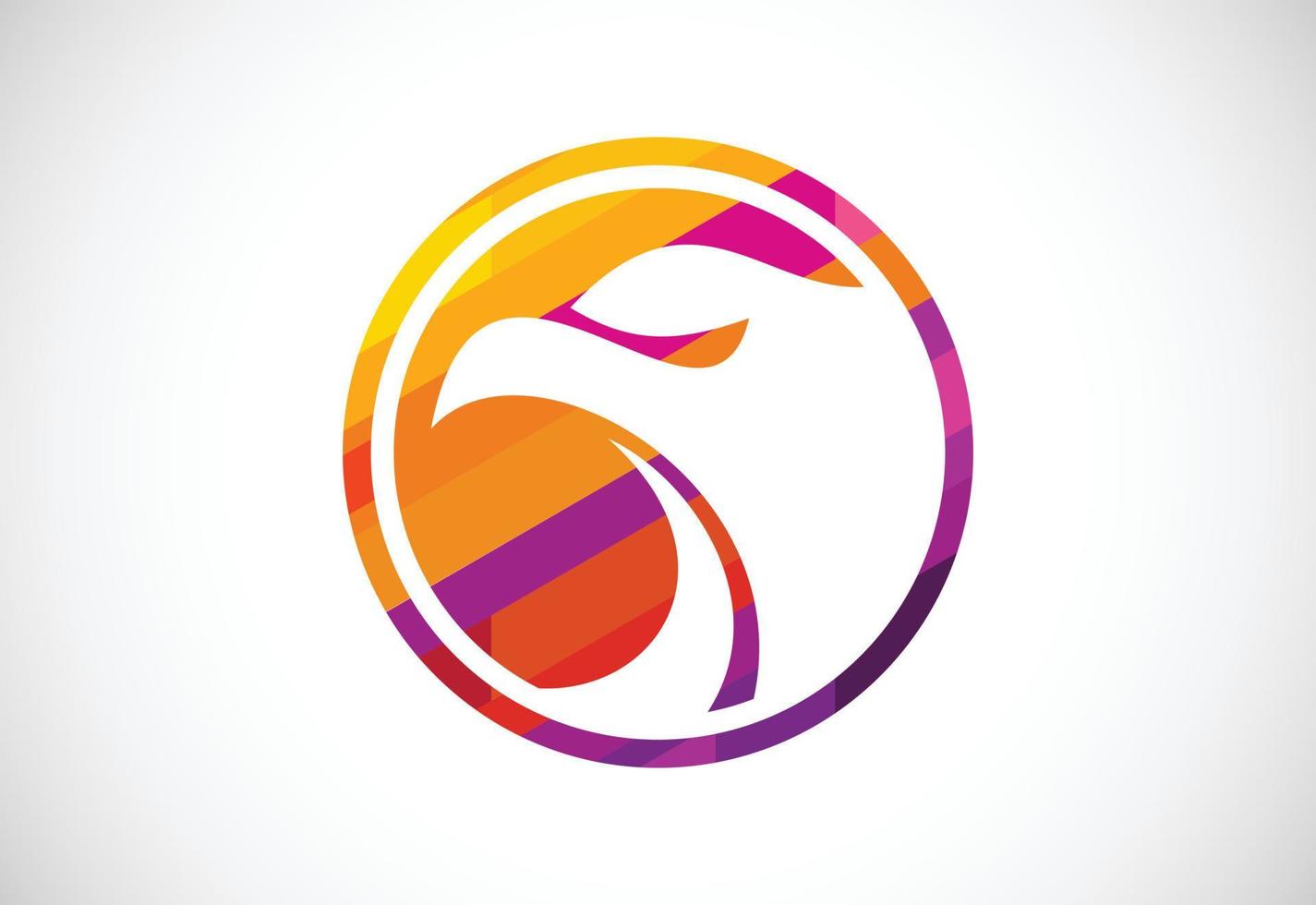 colorida Águia cabeça logotipo Projeto vetor modelo. mosaico padronizar