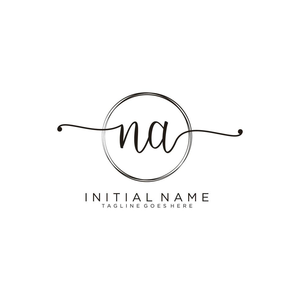 inicial n / D feminino logotipo coleções modelo. caligrafia logotipo do inicial assinatura, casamento, moda, joalheria, butique, floral e botânico com criativo modelo para qualquer companhia ou negócios. vetor