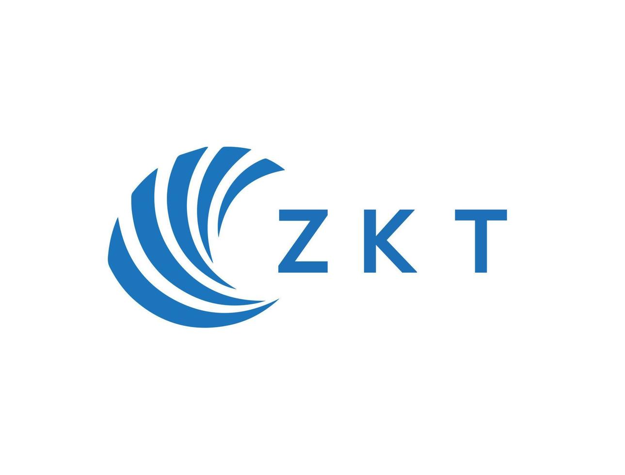 zkt carta logotipo Projeto em branco fundo. zkt criativo círculo carta logotipo conceito. zkt carta Projeto. vetor