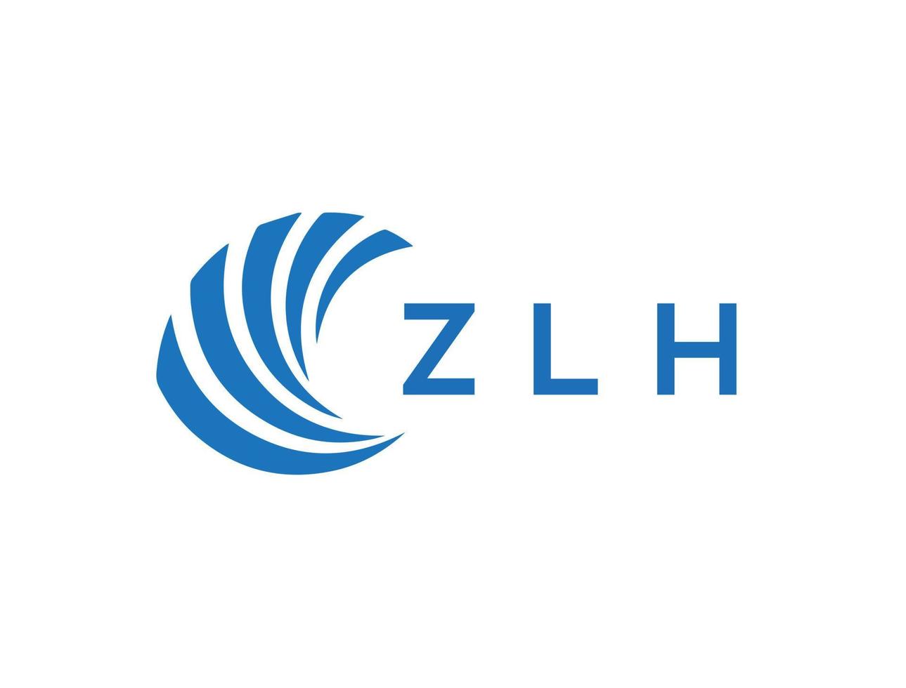 zlh carta logotipo Projeto em branco fundo. zlh criativo círculo carta logotipo conceito. zlh carta Projeto. vetor