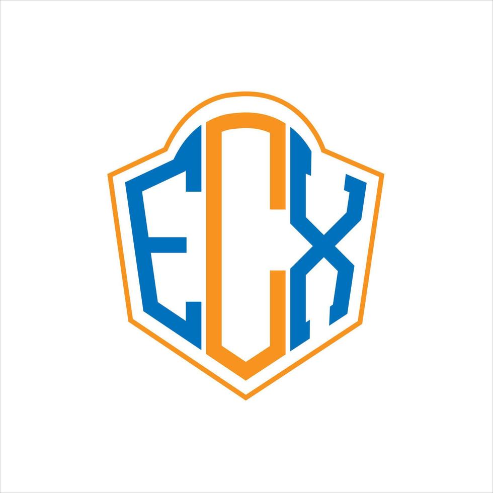 ecx abstrato monograma escudo logotipo Projeto em branco fundo. ecx criativo iniciais carta logotipo. vetor