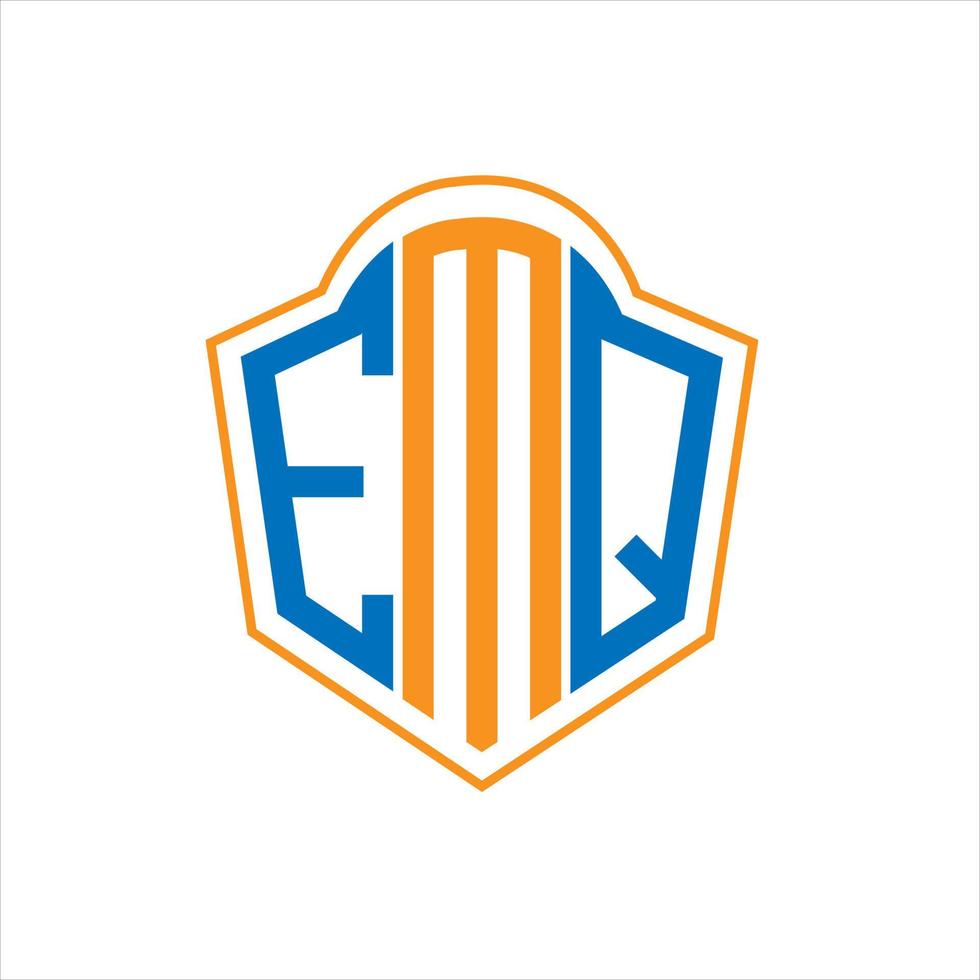emq abstrato monograma escudo logotipo Projeto em branco fundo. emq criativo iniciais carta logotipo. vetor