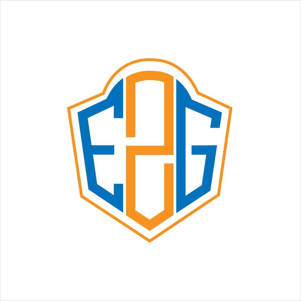 ezg abstrato monograma escudo logotipo Projeto em branco fundo. ezg criativo iniciais carta logotipo. vetor