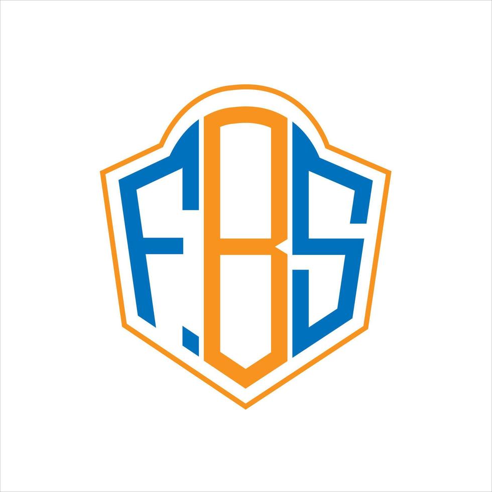 fbs abstrato monograma escudo logotipo Projeto em branco fundo. fbs criativo iniciais carta logotipo. vetor