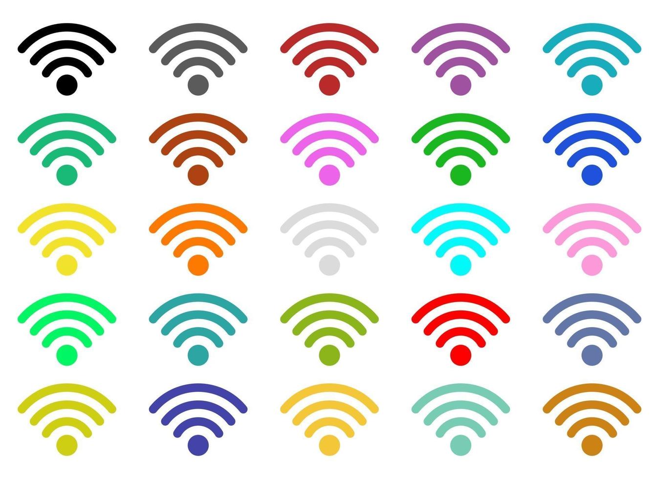 ilustração vetorial wi-fi internet conjunto isolado no fundo branco vetor