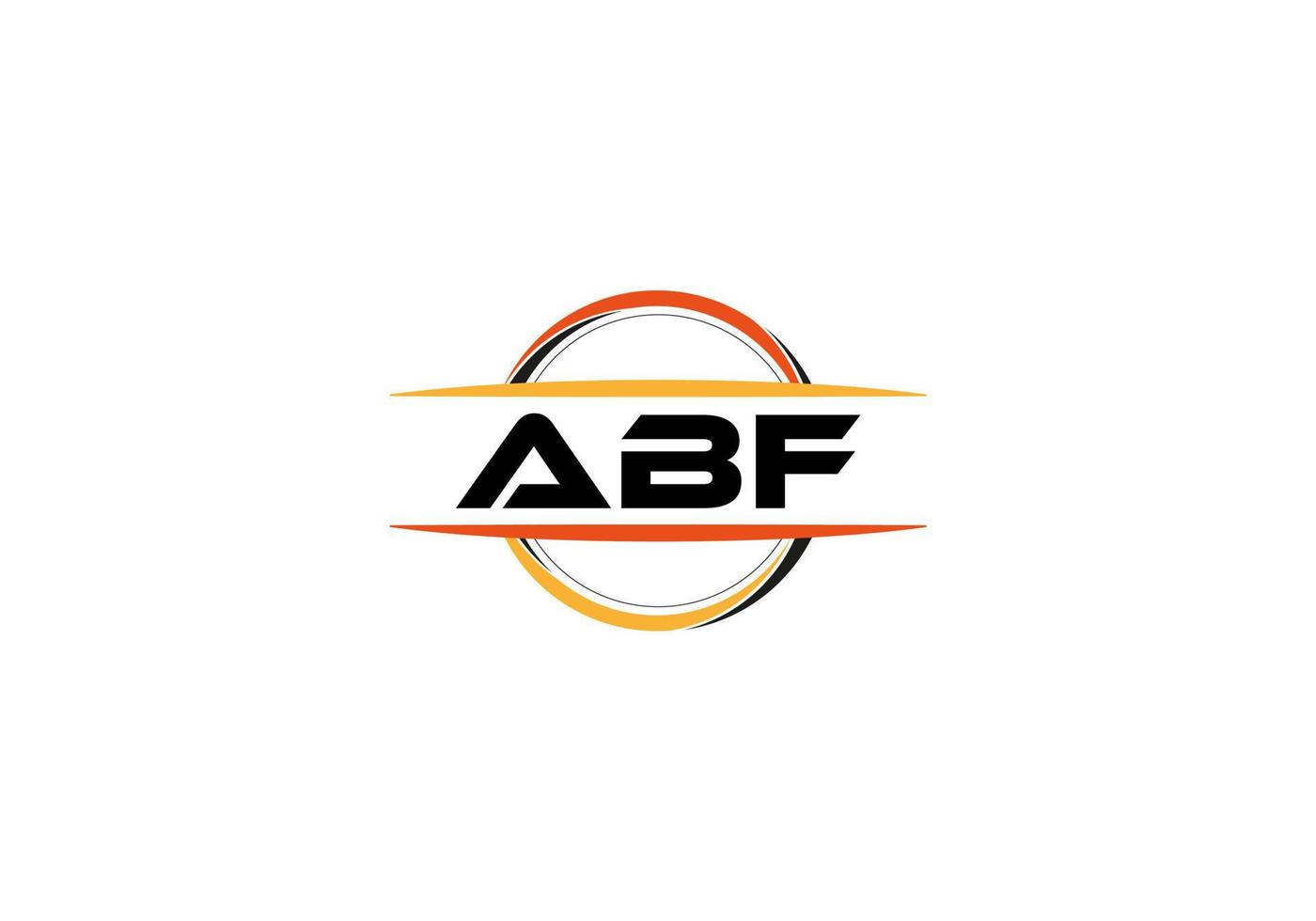 abf carta realeza mandala forma logotipo. abf escova arte logotipo. abf logotipo para uma empresa, negócios, e comercial usar. vetor