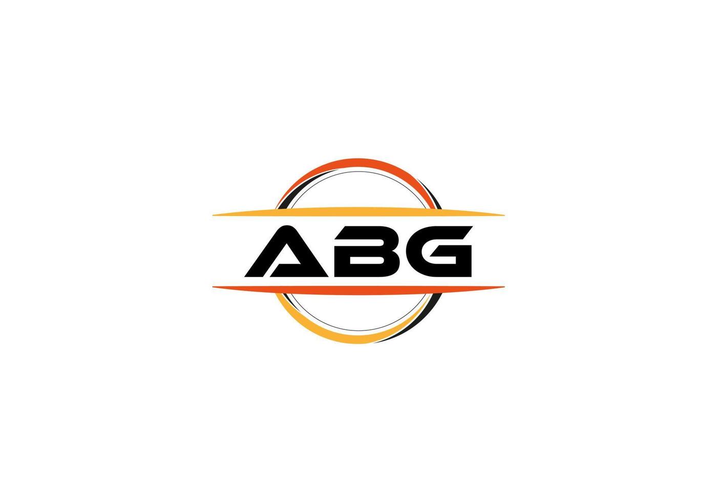 abg carta realeza mandala forma logotipo. abg escova arte logotipo. abg logotipo para uma empresa, negócios, e comercial usar. vetor