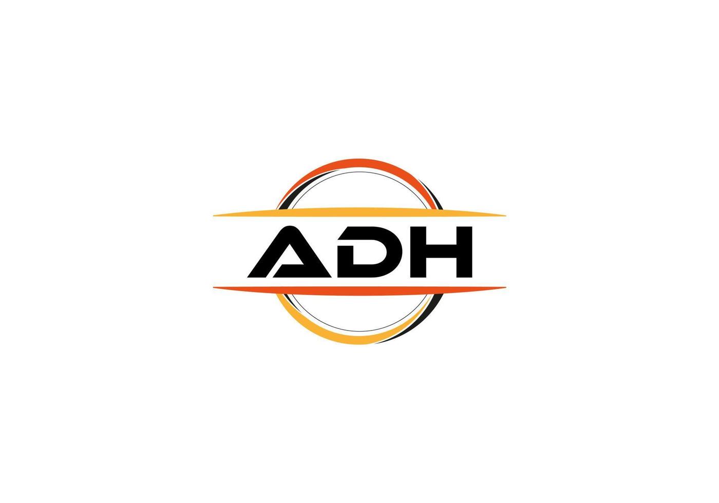 adh carta realeza mandala forma logotipo. adh escova arte logotipo. adh logotipo para uma empresa, negócios, e comercial usar. vetor