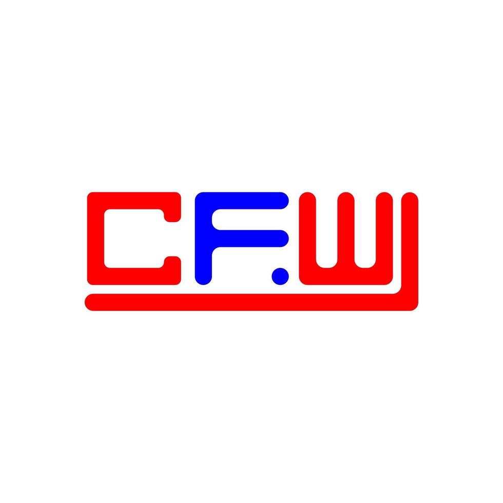 cfw carta logotipo criativo Projeto com vetor gráfico, cfw simples e moderno logotipo.