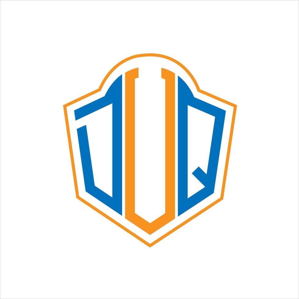 dvq abstrato monograma escudo logotipo Projeto em branco fundo. dvq criativo iniciais carta logotipo. vetor