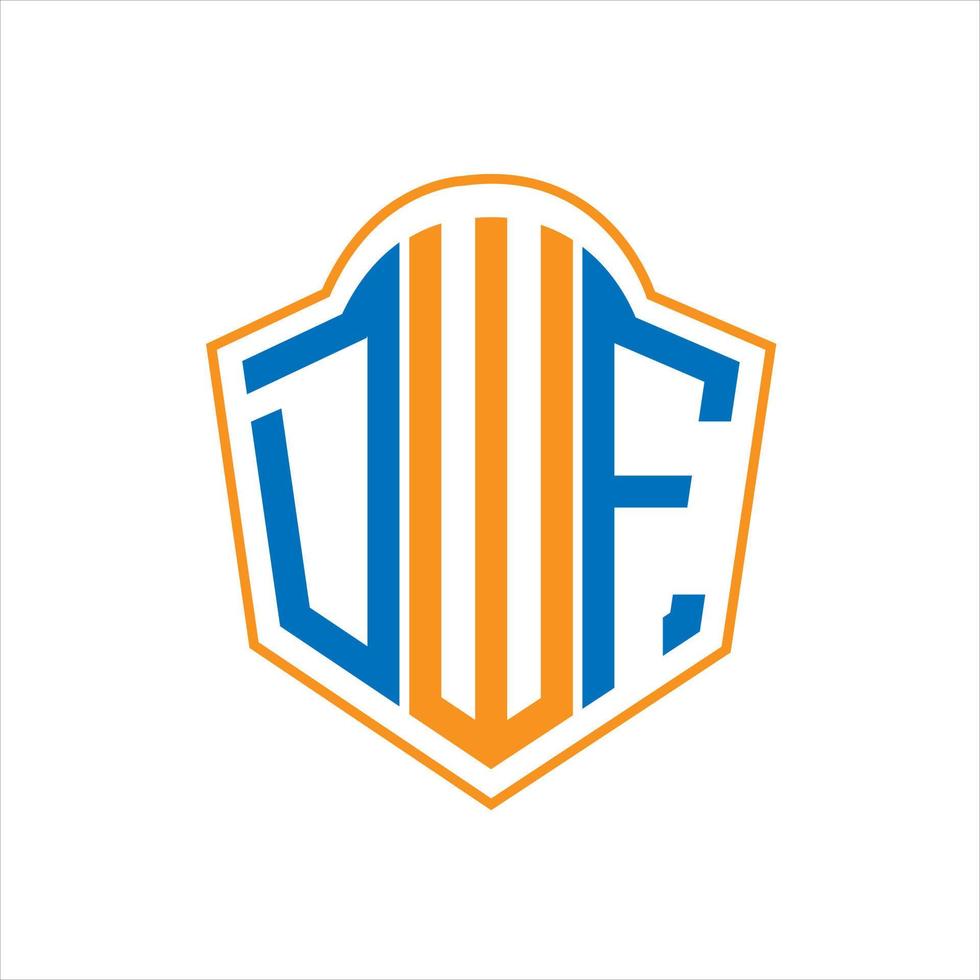 dwf abstrato monograma escudo logotipo Projeto em branco fundo. dwf criativo iniciais carta logotipo. vetor