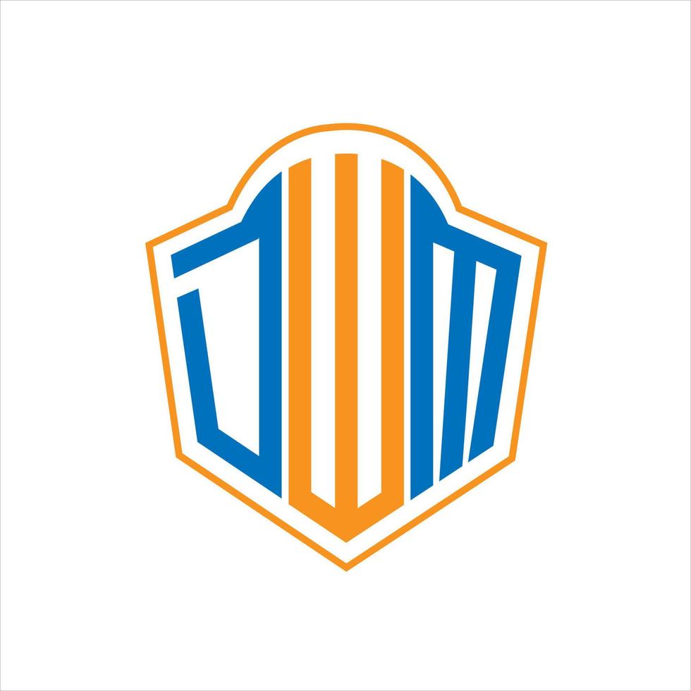 dwm abstrato monograma escudo logotipo Projeto em branco fundo. dwm criativo iniciais carta logotipo. vetor