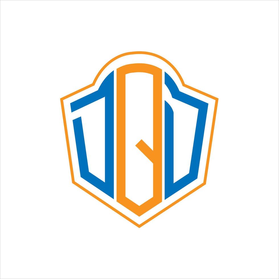 dqd abstrato monograma escudo logotipo Projeto em branco fundo. dqd criativo iniciais carta logotipo. vetor