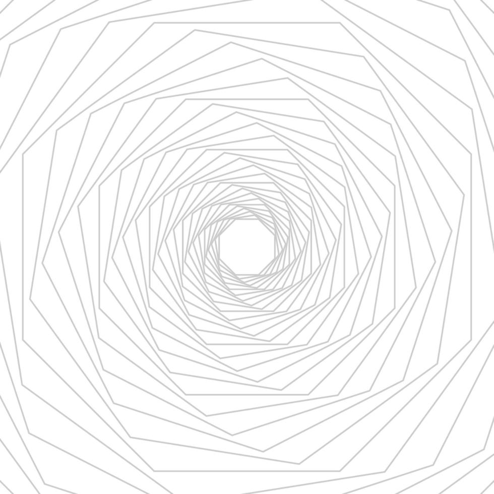 arte de linha geométrica octógono cinza em fundo branco. ilustrador vetorial vetor
