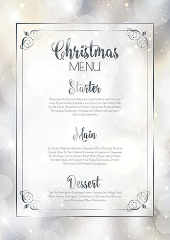 Design de menu de Natal vetor