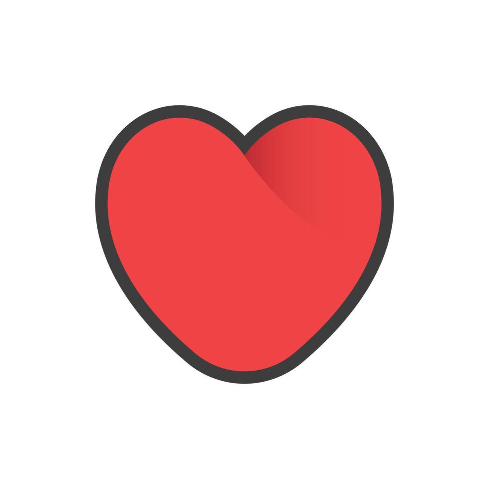 coração ícone. símbolo do romance. dia dos namorados dia Projeto. vetor