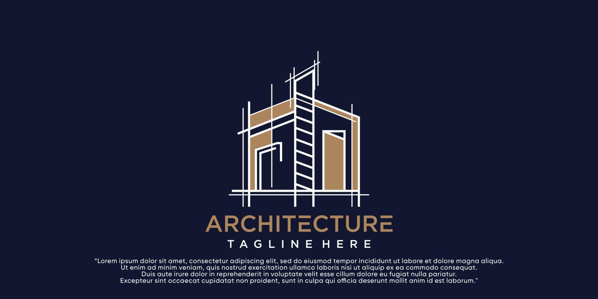 construção arquitetura logotipo Projeto inspiração coleção do arquitetura real Estado logotipo Prêmio vetor