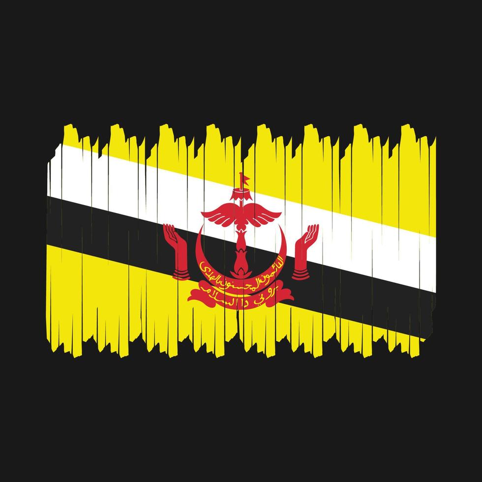 vetor de escova de bandeira de brunei