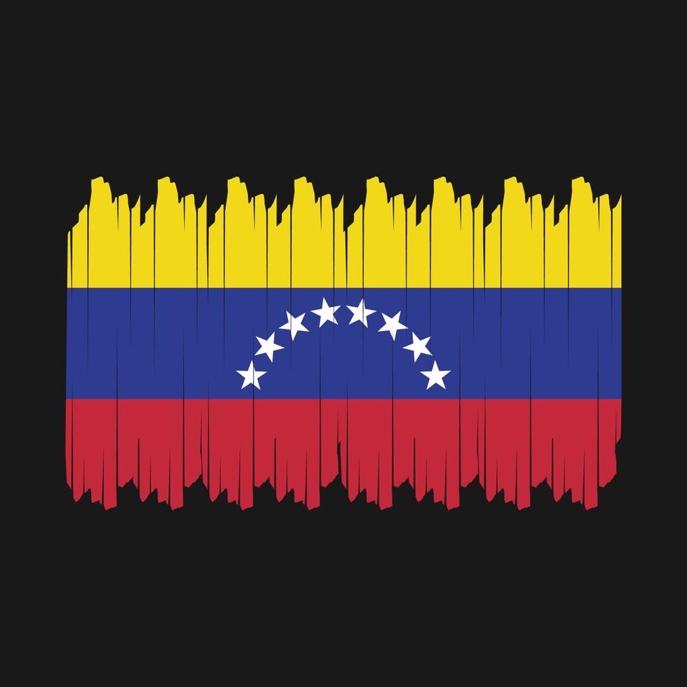 vetor de pincel de bandeira da venezuela