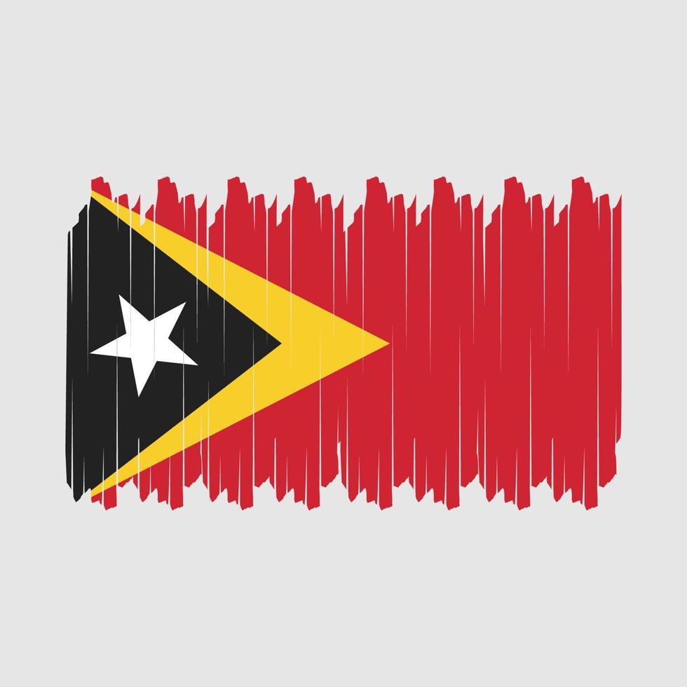 vetor de escova de bandeira de timor leste