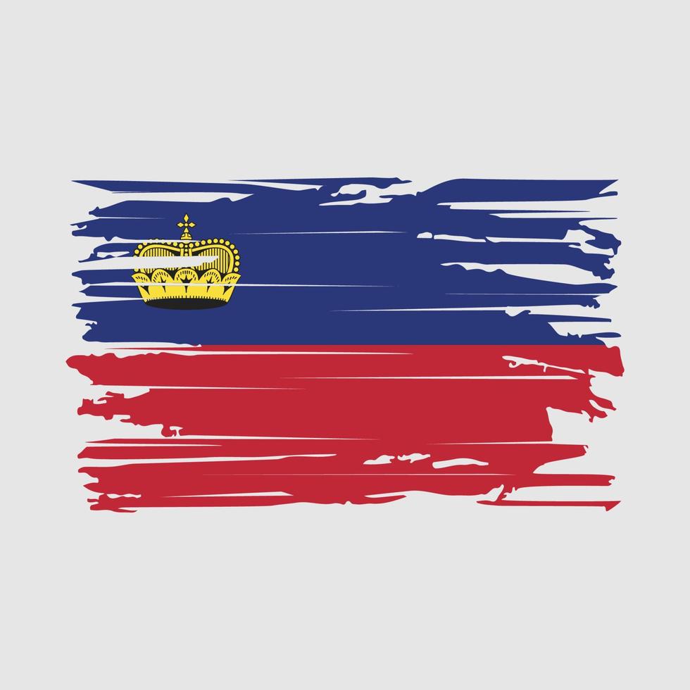 vetor de escova de bandeira de liechtenstein