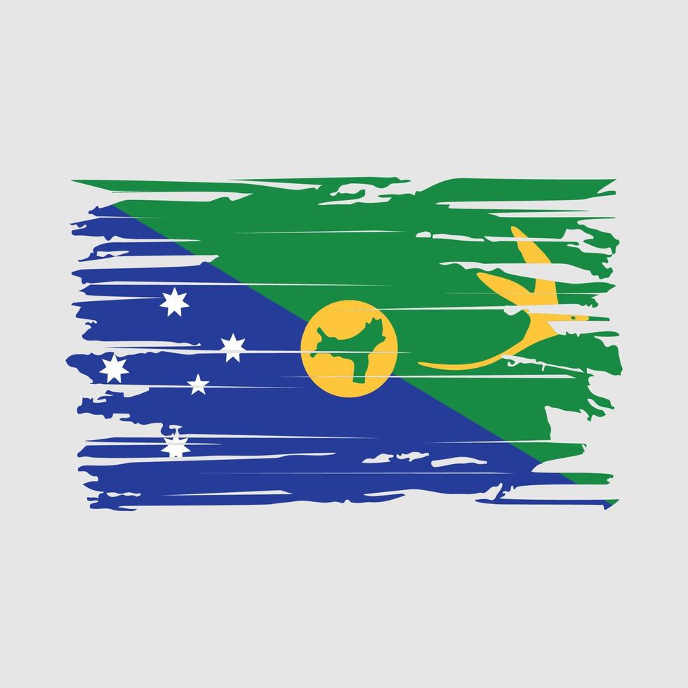vetor de pincel de bandeira das ilhas natalinas